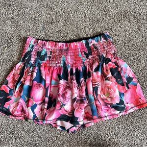 Lululemon Hot Hitter Secret Garden Rose Shorts Skort Skirt Size 4
